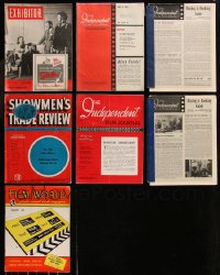 8s0323 LOT OF 7 EXHIBITOR MAGAZINES 1950s-1970s filled with great images & articles!