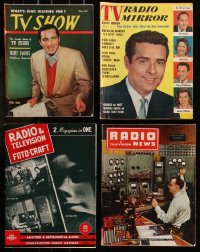 8s0497 LOT OF 4 RADIO AND TV MAGAZINES 1939-1958 filled with great images & articles!