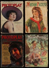 8s0499 LOT OF 4 1910S MOVIE MAGAZINES 1910s filled with great images & articles!