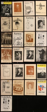 8s0604 LOT OF 25 PLAYBILLS 1940s-1970s from a variety of different stage shows!