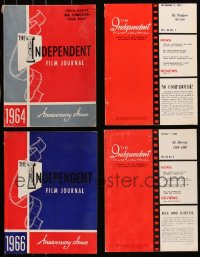 8s0326 LOT OF 4 INDEPENDENT FILM JOURNAL EXHIBITOR MAGAZINES 1964-1968 with two anniversary issues!