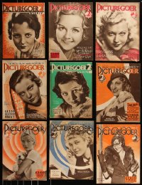 8s0511 LOT OF 9 PICTUREGOER 1932 ENGLISH MOVIE MAGAZINES 1932 filled with great images & articles!