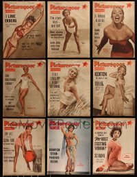 8s0550 LOT OF 15 PICTUREGOER 1956 ENGLISH MOVIE MAGAZINES 1956 filled with great images & articles!
