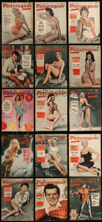 8s0554 LOT OF 15 PICTUREGOER 1958-59 ENGLISH MOVIE MAGAZINES 1958-1959 great images & articles!