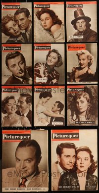 8s0536 LOT OF 11 PICTUREGOER 1949 ENGLISH MOVIE MAGAZINES 1949 filled with great images & articles!