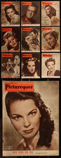 8s0538 LOT OF 10 PICTUREGOER 1951 ENGLISH MOVIE MAGAZINES 1951 filled with great images & articles!