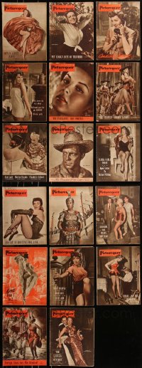 8s0540 LOT OF 17 PICTUREGOER 1952 ENGLISH MOVIE MAGAZINES 1952 filled with great images & articles!