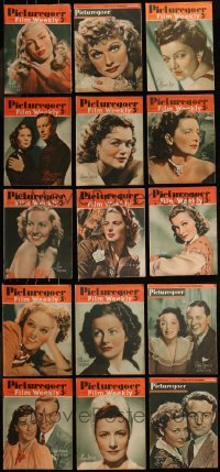 8s0533 LOT OF 15 PICTUREGOER 1941 ENGLISH MOVIE MAGAZINES 1941 filled with great images & articles!