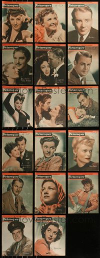 8s0535 LOT OF 17 PICTUREGOER 1943 ENGLISH MOVIE MAGAZINES 1943 filled with great images & articles!