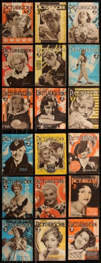 8s0518 LOT OF 18 PICTUREGOER 1934 ENGLISH MOVIE MAGAZINES 1934 filled with great images & articles!