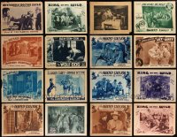 8s0199 LOT OF 16 SERIAL LOBBY CARDS 1920s-1940s great scenes from several different chapters!