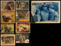 8s0205 LOT OF 9 LOBBY CARDS IN MUCH LESSER CONDITION 1920s-1930s scenes from a variety of movies!