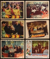 8s0206 LOT OF 6 LOBBY CARDS 1940s-1950s great scenes from a variety of different movies!