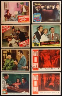 8s0195 LOT OF 20 1941-58 FILM NOIR, CRIME, AND THRILLER LOBBY CARDS 1941-1958 great movie scenes!