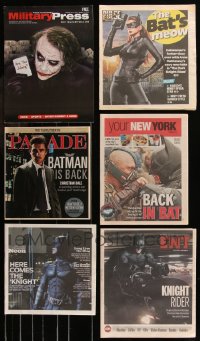8s0279 LOT OF 8 MAGAZINES AND NEWSPAPER SUPPLEMENTS WITH BATMAN COVERS 1980s-2010s cool!