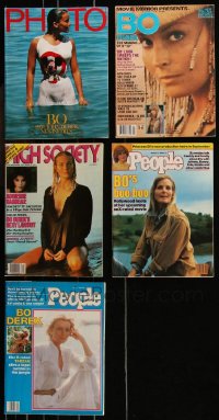 8s0496 LOT OF 5 MAGAZINES WITH BO DEREK COVERS 1980s filled with great images & articles!