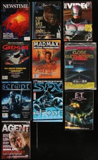 8s0468 LOT OF 10 MAGAZINES WITH HORROR/SCI-FI COVERS 1970s-2010s great images & articles!