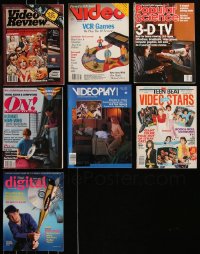 8s0481 LOT OF 7 TV AND VIDEO MAGAZINES 1980s-1990s filled with great images & articles!