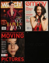 8s0502 LOT OF 3 MAGAZINES WITH LUCY LIU COVERS 2006-2013 filled with great images & articles!