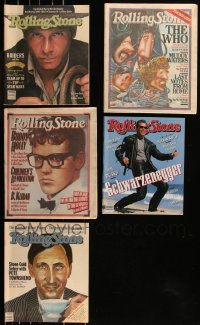 8s0494 LOT OF 5 ROLLING STONE MAGAZINES 1978-1991 filled with great images & articles!