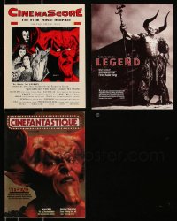 8s0509 LOT OF 2 LEGEND MAGAZINES AND 1 BROCHURE 1985 filled with great movie images & articles!