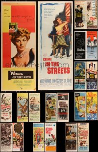 8s0670 LOT OF 23 FORMERLY FOLDED INSERTS 1950s-1980s great images from a variety of movies!
