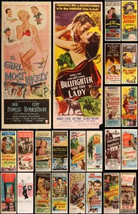 8s0669 LOT OF 24 FORMERLY FOLDED INSERTS 1940s-1970s great images from a variety of movies!