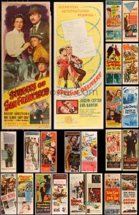 8s0664 LOT OF 29 FORMERLY FOLDED INSERTS 1950s great images from a variety of movies!