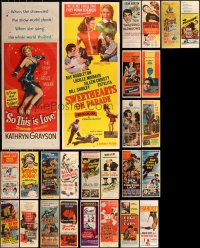 8s0663 LOT OF 30 FORMERLY FOLDED INSERTS 1950s great images from a variety of movies!