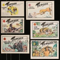 8s0236 LOT OF 6 RUSSIAN TARZAN COMIC BOOKS 1990s Edgar Rice Burroughs, great color artwork!