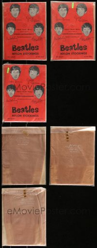 8s0629 LOT OF 3 BEATLES NYLON STOCKINGS 1960s special made for Vroom & Dreesmann