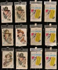 8s0609 LOT OF 6 COWBOY KINGS OF WESTERN FAME POSTCARD SETS 1973 containing 144 cards in all!