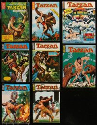 8s0234 LOT OF 8 GIANT ITALIAN TARZAN COMIC BOOKS 1970s Edgar Rice Burroughs, great color artwork!