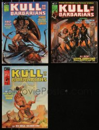 8s0507 LOT OF 3 KULL & THE BARBARIANS MAGAZINES 1975 filled with great images & articles!