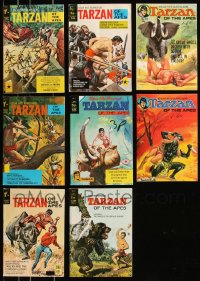 8s0235 LOT OF 8 ENGLISH TARZAN OF THE APES COMIC BOOKS 1970s Edgar Rice Burroughs, great color art!