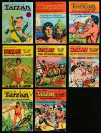 8s0396 LOT OF 8 TARZAN OF THE APES ENGLISH SOFTCOVER BOOKS 1971-1973 full-color art!