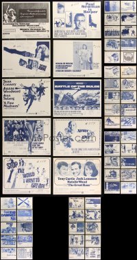 8s0573 LOT OF 74 WARNER BROS. SYNOPSIS SHEETS 1960s for a variety of different movies!