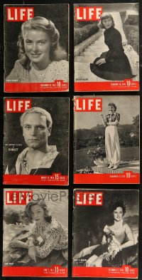 8s0491 LOT OF 6 LIFE MAGAZINES 1939-1948 filled with great images & articles!