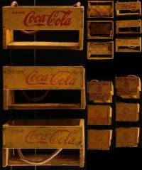 8s0299 LOT OF 3 COCA-COLA WOODEN CRATES 1950s use them to carry your soda or decorate your home!