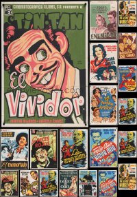 8s0251 LOT OF 20 FOLDED MEXICAN EXPORT POSTERS 1950s great images from a variety of movies!