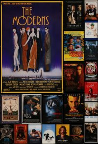 8s0747 LOT OF 27 UNFOLDED MOSTLY SINGLE-SIDED MOSTLY 27X40 ONE-SHEETS 1990s cool movie images!
