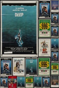 8s0134 LOT OF 40 FOLDED ONE-SHEETS 1970s-1980s great images from a variety of different movies!