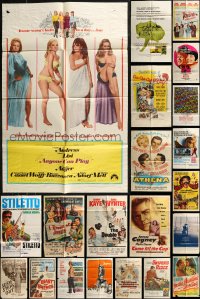 8s0109 LOT OF 84 FOLDED ONE-SHEETS 1950s-1970s great images from a variety of different movies!