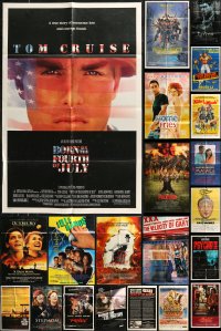 8s0129 LOT OF 45 FOLDED ONE-SHEETS AND VIDEO POSTERS 1970s-1990s a variety of movie images!