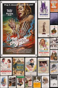 8s0119 LOT OF 64 FOLDED ONE-SHEETS 1950s-1980s great images from a variety of different movies!