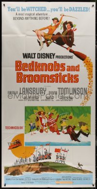 8t0191 BEDKNOBS & BROOMSTICKS 3sh 1971 Walt Disney fantasy, Angela Lansbury, great cartoon art!