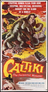 8t0202 CALTIKI THE IMMORTAL MONSTER 3sh 1960 Caltiki - il monstro immortale, cool art of creature!