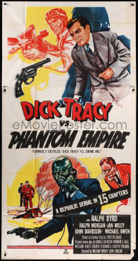 8t0213 DICK TRACY VS. CRIME INC. 3sh R1952 Ralph Byrd detective serial, The Phantom Empire!