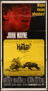 8t0239 HATARI 3sh R1967 directed by Howard Hawks, great images of John Wayne in Africa!