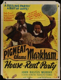 8t0246 HOUSE-RENT PARTY INCOMPLETE 3sh 1946 Dewey Pigmeat Alamo Markham, Toddy all-black comedy!